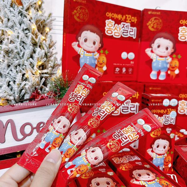 Thạch hồng sâm Ivenet Hàn Quốc cho bé hộp 30 gói