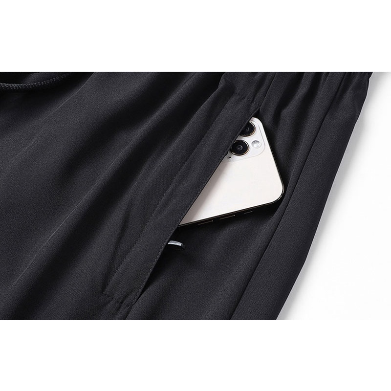 Quần Short Thể Thao Vải Lụa Lạnh Mỏng Nhanh Khô Thời Trang Mùa Hè Cho Nam