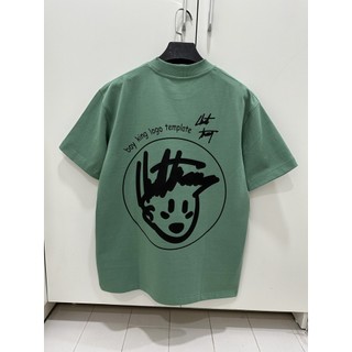 TEE BOY xanh - ÁO THUN vải dày CHUỘT TRẮNG