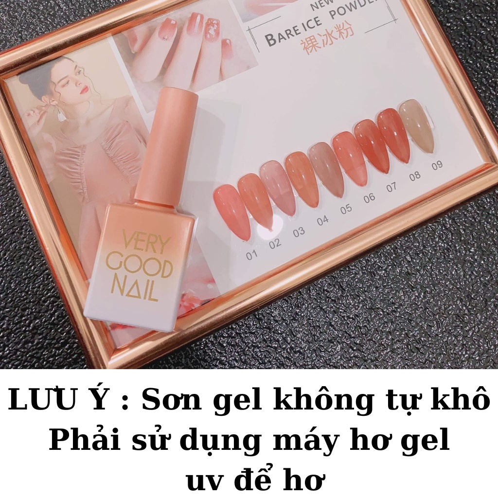 Sơn thạch 9 màu tặng bảng , Sét sơn gel thạch Very good nail chính hãng màu đẹp