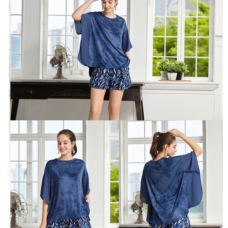 Áo nữ kiểu cánh dơi free size tuyệt đẹp hàng xuất xịn màu xanh đậm