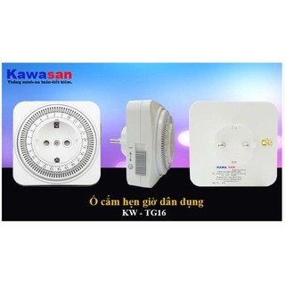 Ổ cắm hẹn giờ cơ TG16 kawasan bảo hành 24 tháng (có xuất VAT)