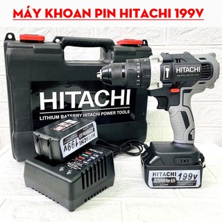 Máy Khoan HITACHI 199V 10 Cell - Động Cơ Không Chổi Than, Đầu Auto Lock 13mm