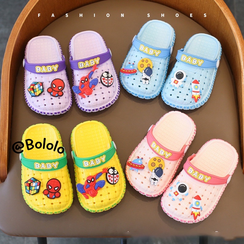 Bololo Giày Đế Mềm Chống Trượt Hoạ Tiết Hoạt Hình Cho Bé