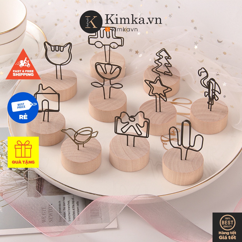 (286) Cài Kẹp Thiệp Cài Note Để Bàn Trang Trí
