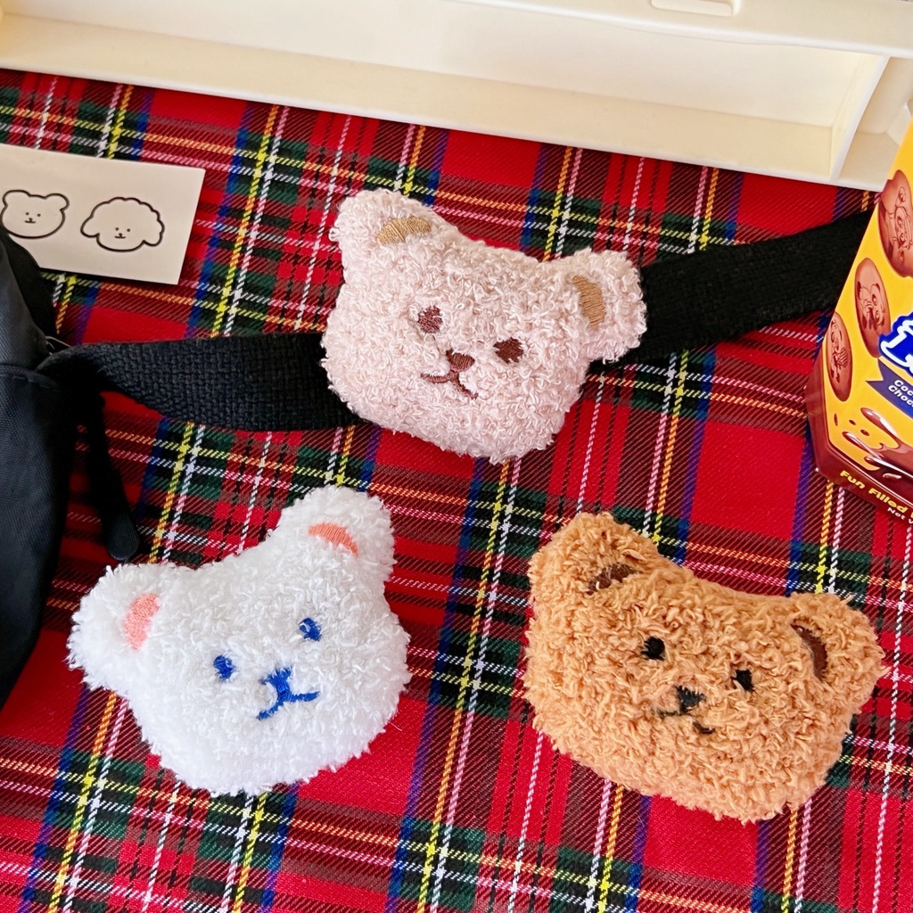 Ghim Cài Áo Balo Túi Tote Đeo Chéo Hình Gấu Bông Trang Trí Dễ Thương Thời Trang KAYLEE