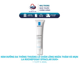 Kem dưỡng da thông thoáng lỗ chân lông ngừa thâm và mụn La RochePosay Effaclar Duo+ 40ml