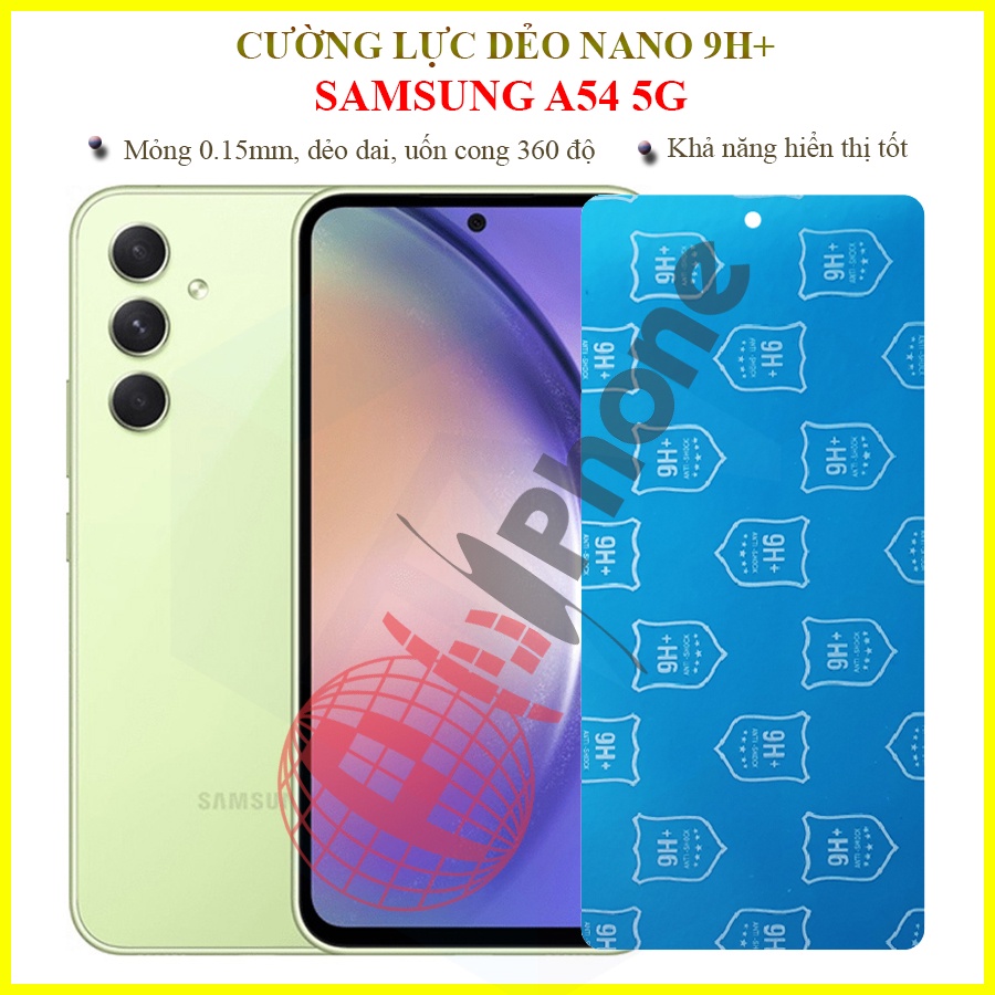 Dán cường lực dẻo nano mặt trước, sau cho Samsung Galaxy A54 5G