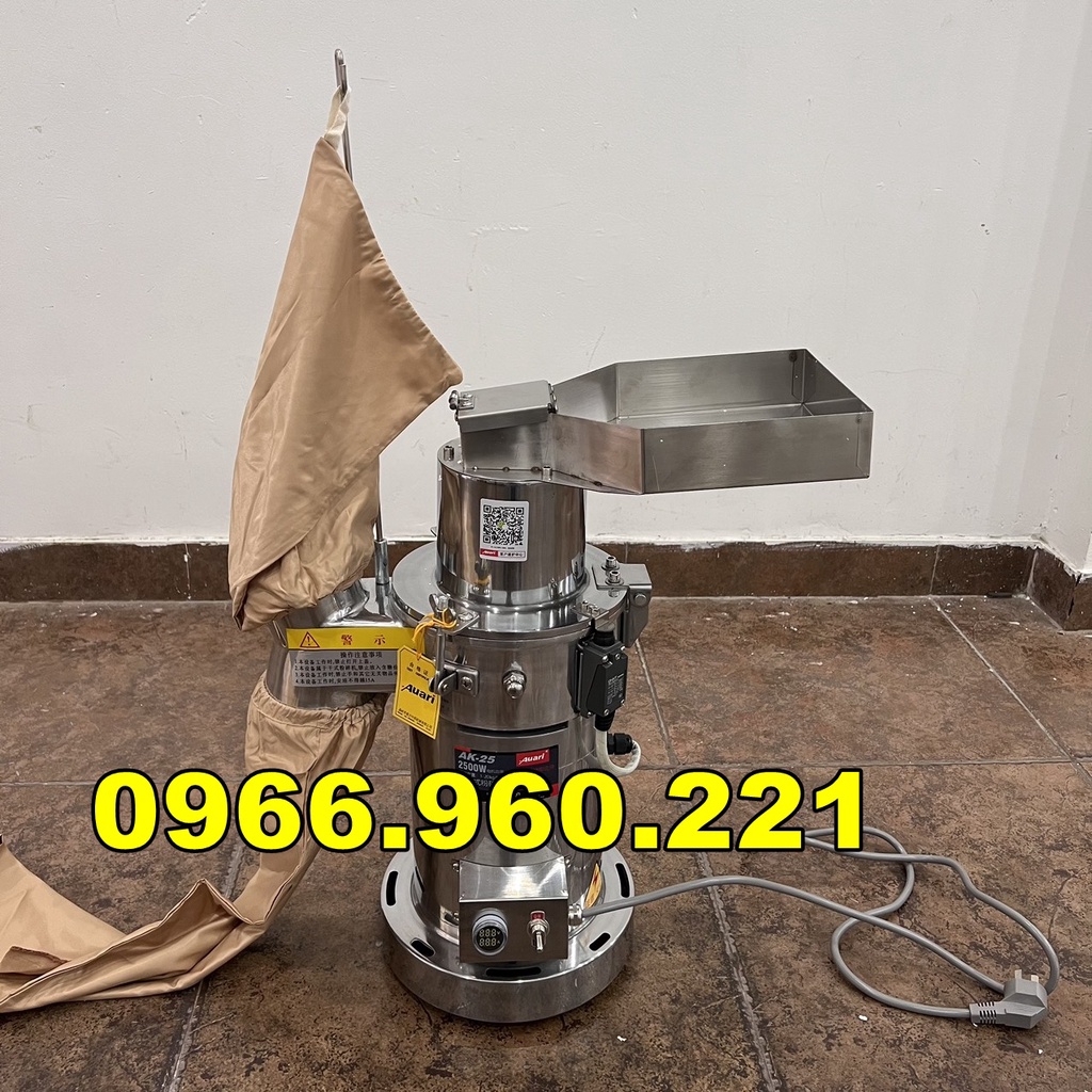 Máy nghiền dược liệu DF25 (AK-25)- Thiết kế bằng Inox , gọn nhẹ, ít tốn diện tích, đạt tiêu chuẩn an toàn vệ sinh.