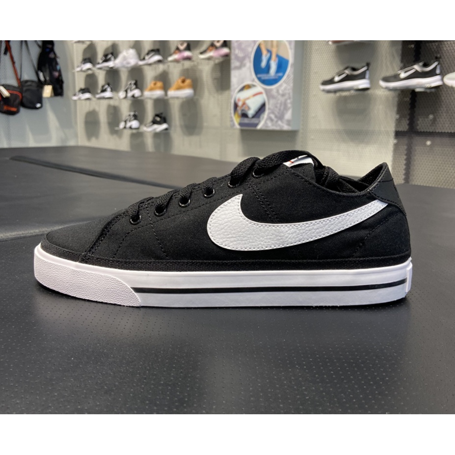 Giày Nike Court Legacy Canvas 'Black White' CW6539-002