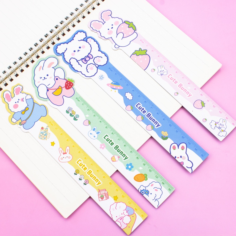 Thước Kẻ Cute Đa Năng Parabol Đo Hình Học Dẻo Timo VPK37