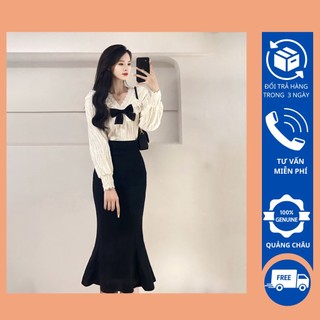 Chân váy dài dáng đuôi cá, lên form, lên dáng cực xinh