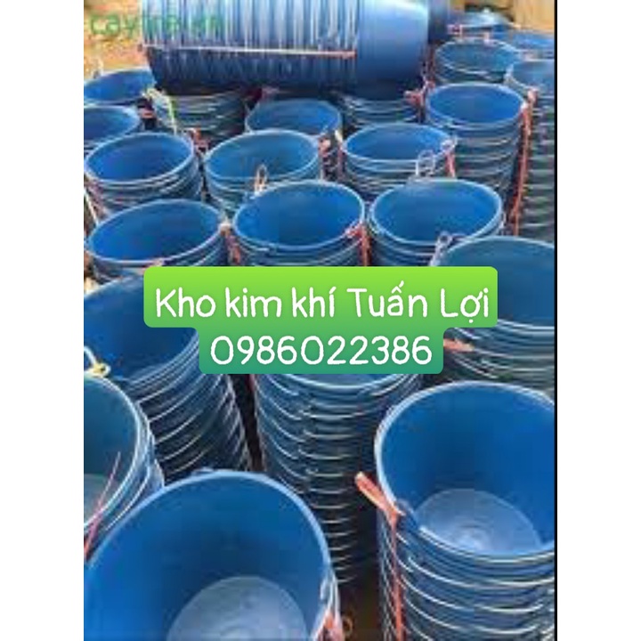 Xô nhựa Xanh Lam - Xô Nhựa Đựng Nước, Tưới Cây, Xách Hồ,Xách Vữa, Đựng Đồ,Có Quai Xách, Kích Thước 28x18Cm