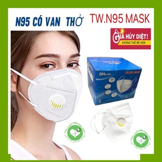 Khẩu trang n95 có van thở, khẩu trang kháng khuẩn n95 đạt tiêu chuẩn ce , fda