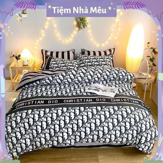 Bộ Chăn Ga(ra) Gối Cotton 3D✨ m6/m8/2m-Tiệm Nhà Mêu✨Set 4 Món Cotton 80%  Thổ Cẩm Vintage Độ Bền Thách Thức Thời Gian