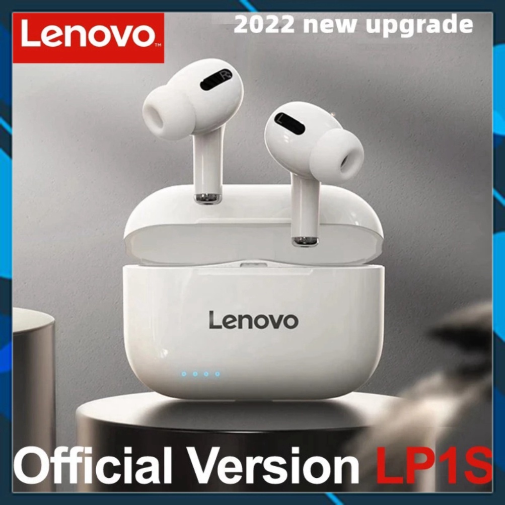Nguyên bản Lenovo LP1S TWS Tai nghe Bluetooth 5.0Tai nghe thể thao chống thấm nước Giảm tiếng ồn với Mic tai nghe gaming
