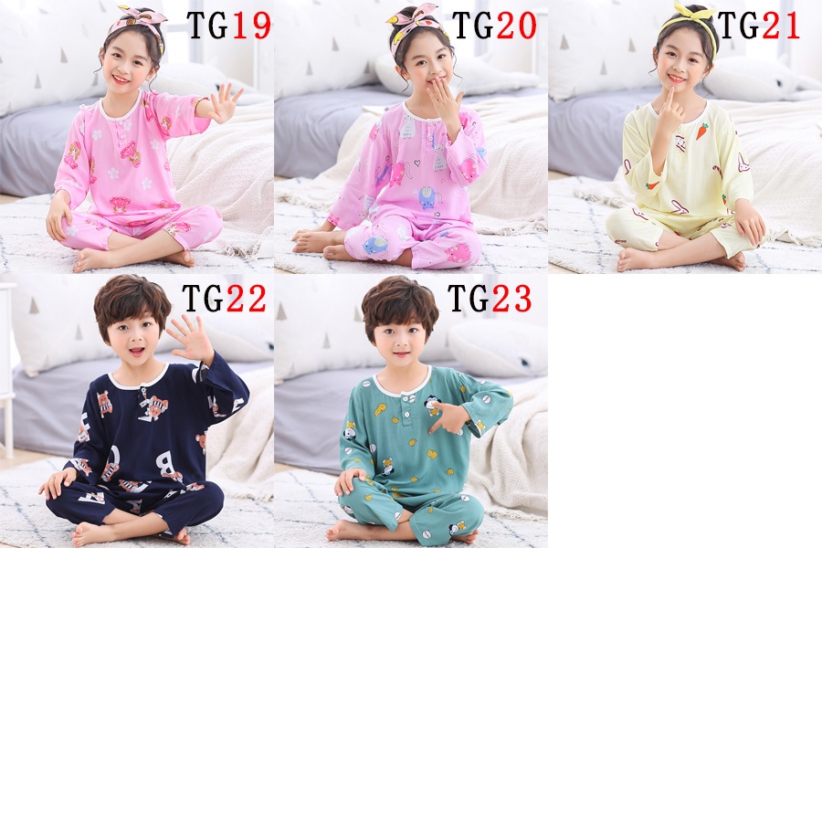 Bộ Đồ Ngủ Bằng Lụa Cotton Tay 3 / 4 Mỏng Kích Thước 80 6-12 Tháng Tuổi In Hoạt Hình Dành Cho Bé Trai Gái 73-80cm