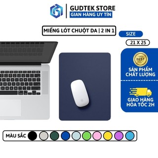 Lót Chuột Da Đơn Giản (Mouse Pad), Chống Thấm Nước, Sử Dụng Được 2 Mặt, 25 X 21cm