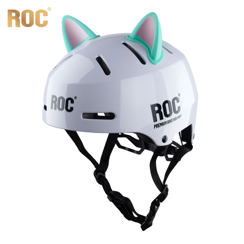 Mũ bảo hiểm nửa đầu Roc R17 trẻ em chính hãng siêu nhẹ tặng kèm tai mèo và lót dự phòng