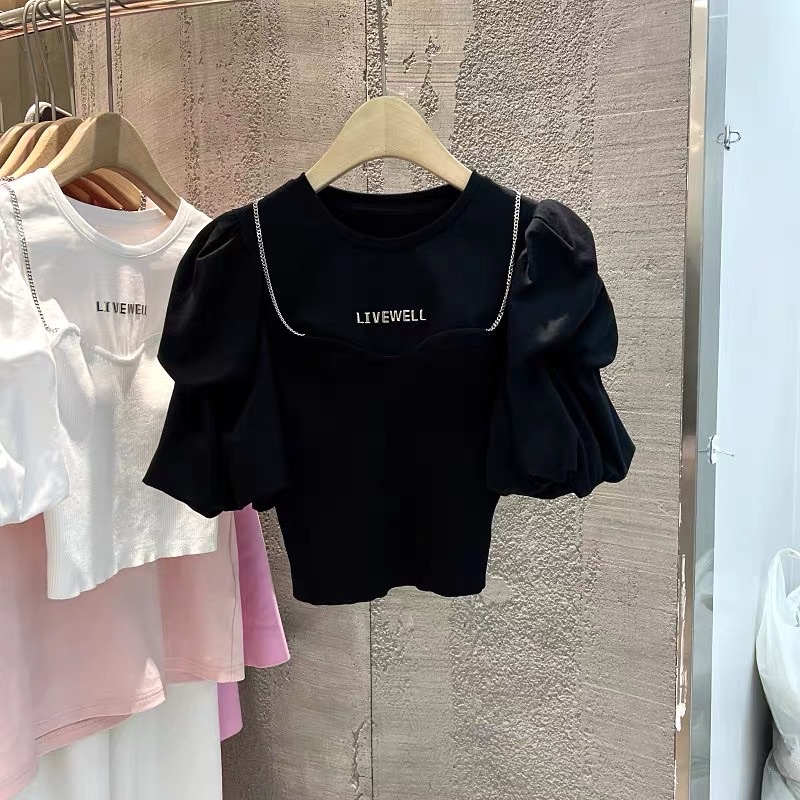 Áo thun nữ giả 2 dây dễ thương