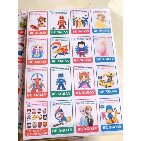 Bé ngoan in tên trường theo yêu cầu tờ a4