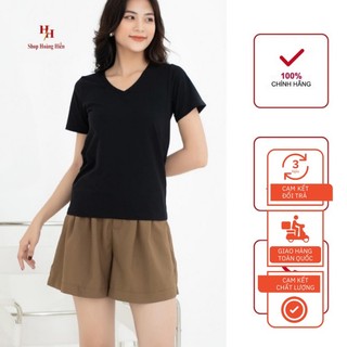 Áo Thun Nữ , Áo Phông Cổ Tim Chất Cotton cao cấp Hifa Hoàng Hiền AU05