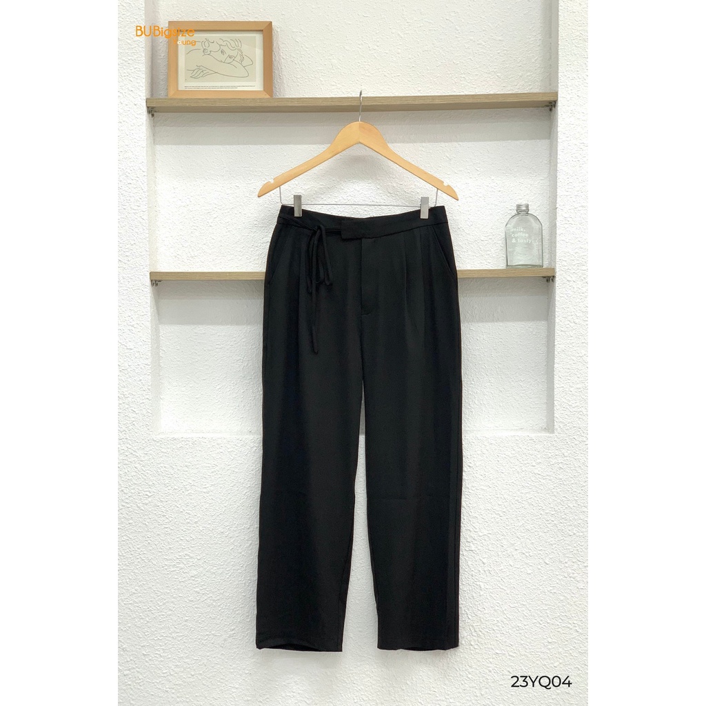 Quần ống rộng buộc dây bên BIGSIZE (55kg đến 95kg) - 23YQ04 - [BU Bigsize Young]