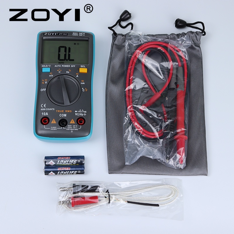 Đồng hồ ZOYI ZT102 vạn năng điện tử kỹ thuật số màn hình LCD