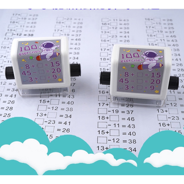 Máy Tạo Phép Tính 2 in 1 Cộng Trừ mini đơn giản ngẫu nhiên cho bé - Con lăn phép toán