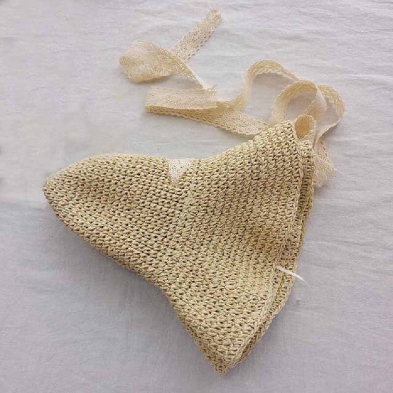 MŨ CÓI CAO CẤP, MŨ CÓI ĐI BIỂN DÂY REN, Mũ CÓI ĐAN TAY CHO MẸ VÀ BÉ HÀNG QUẢNG CHÂU CAO CẤP