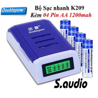 Bộ sạc pin tiểu siêu nhanh / pin sạc aa 3200mah aa 1200mah doublepow dp-k209