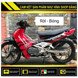 Tem rời satria 2000 phối đỏ đen không tổ ong