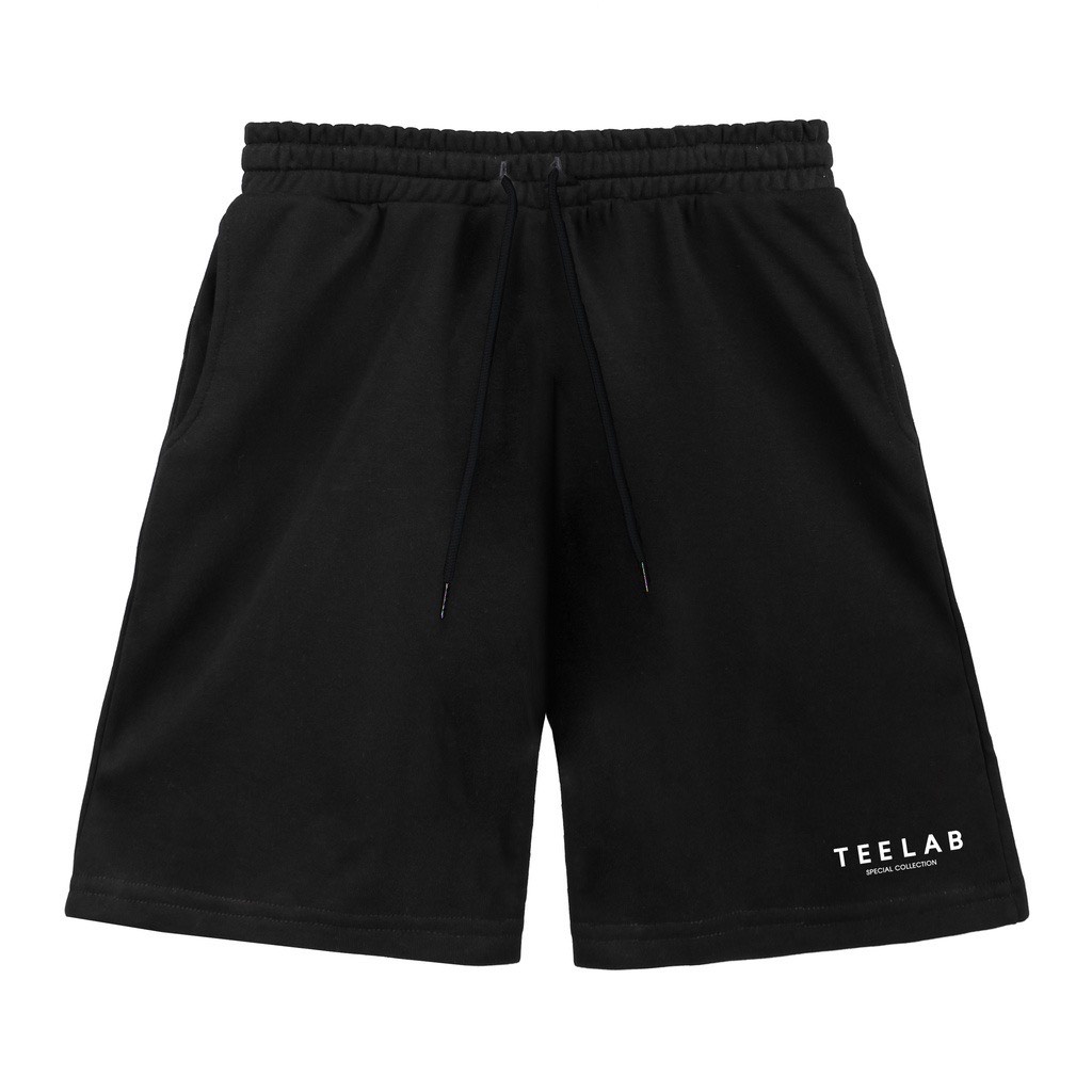 Quần Short Teelab Local Brand Unisex Special Collection Premium  Màu Đen, Quần Lừng Nam Nữ Phong Cách Basic