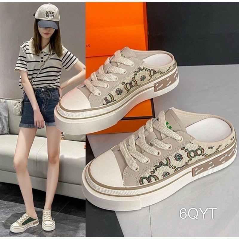 Sục Bata QC Phối Hoạ Tiết Chất Da Cao Cấp Siêu Êm Đẹp Tôn Dáng