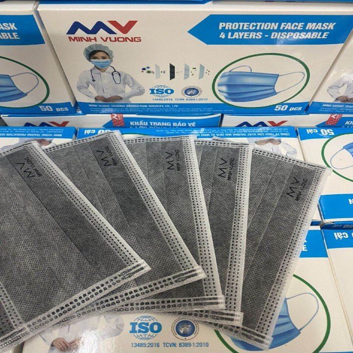 Khẩu trang y tế MINH VƯỢNG - 4 lớp kháng khuẩn hàng chính hãng