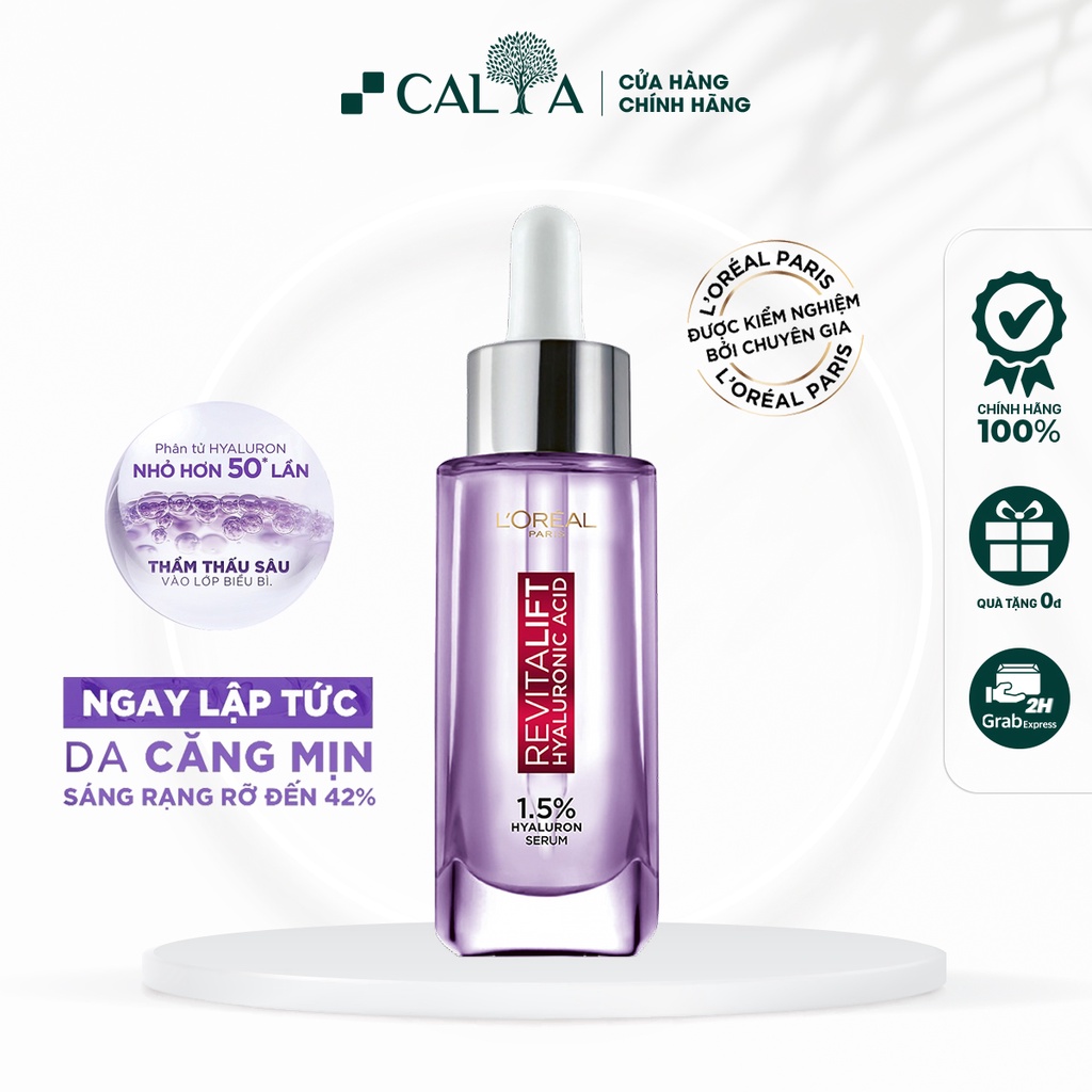 Tinh Chất Serum L'Oreal Siêu Cấp Ẩm, Giảm Nếp Nhăn, Trắng Da - Loreal Paris Revitalift 1.5% Hyaluronic Acid Serum 30ml