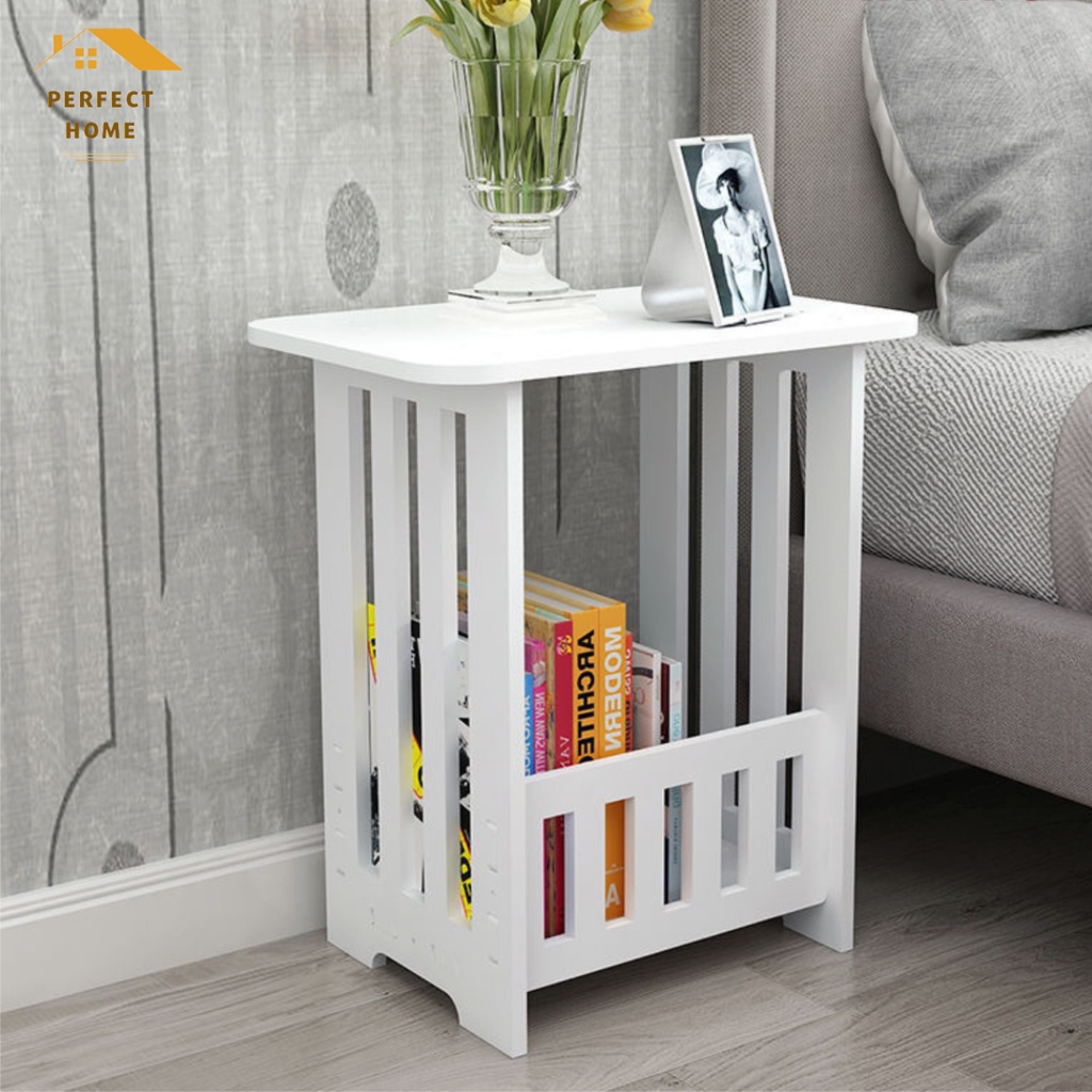 Bàn Trà Mini Decor Trang Trí Phong Cách Hàn Quốc, Kệ Tab Đầu Giường Chống Nước Kích Thước 45*29*38  Perfect Home