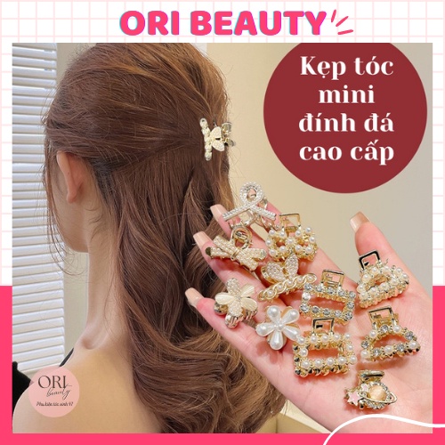 Kẹp Tóc Càng Cua Mini Đính Đá Và Ngọc Trai Nhân Tạo Phong Cách Hàn Quốc Dành Cho Nữ Hot Nhất Hiện Nay