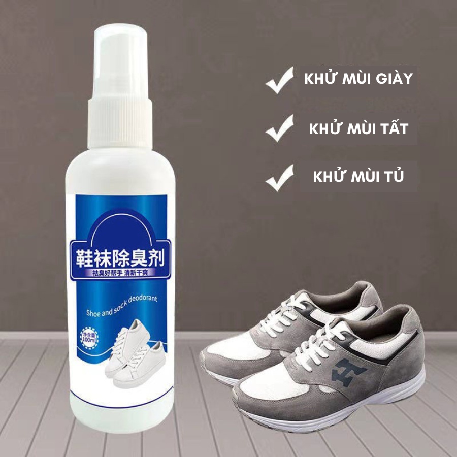 Chai xịt khử mùi giày William Weir mini 100ml tiện lợi mang theo đi làm, đi học, đi du lịch