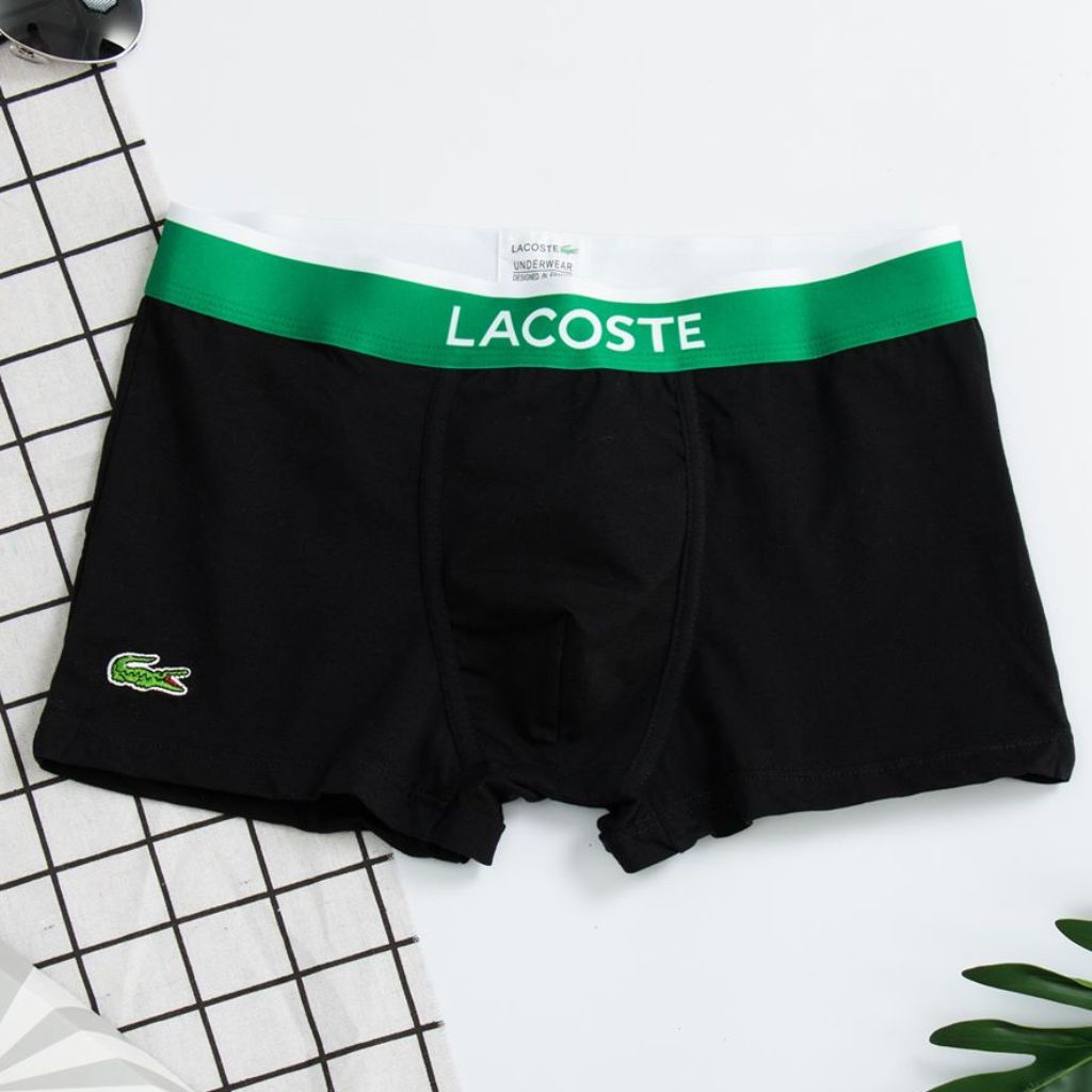 Quần sịp nam boxer quần sịp đùi nam logo thêu vải cotton kháng khuẩn cao cấp thấm hút co giãn VUABOXER LAC-CT95%