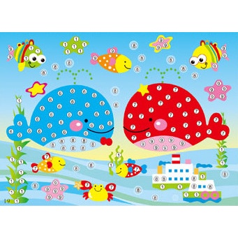 Tranh dán đá thủ công, tranh tô màu 2 mặt cho bé 27x19cm TÉPPI STORE