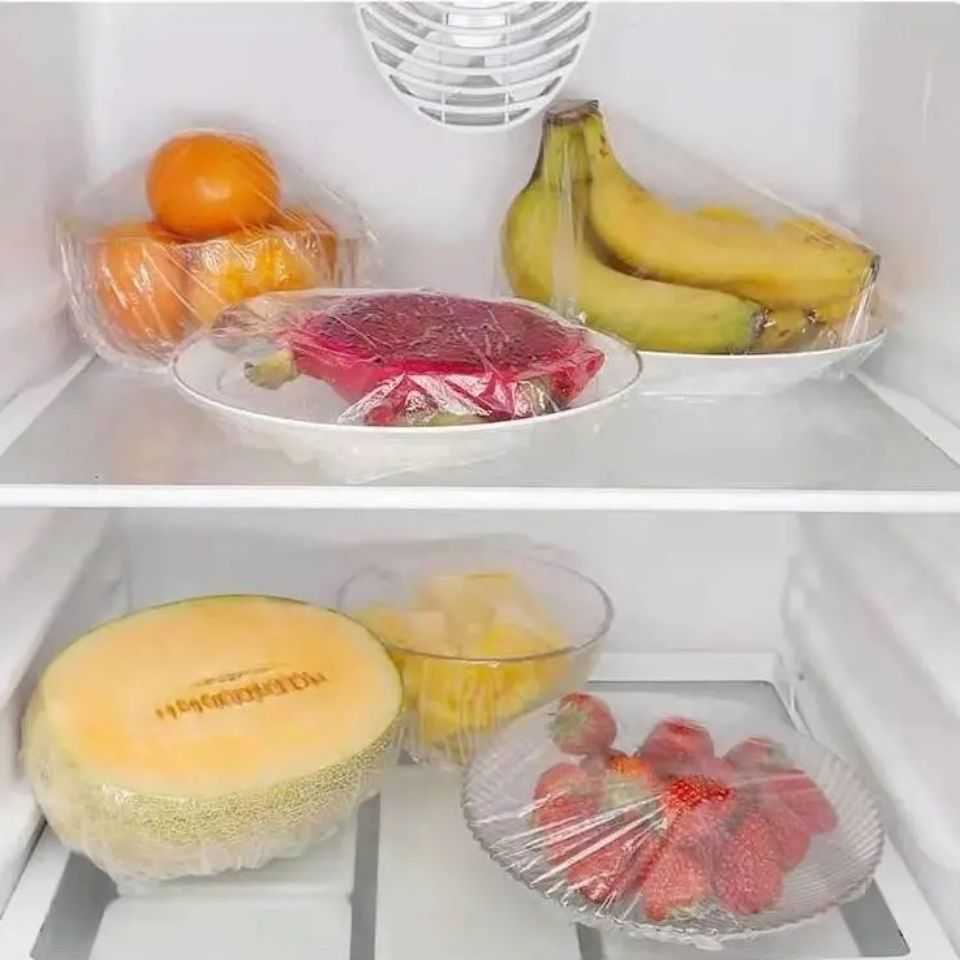 Màng Bọc Thực Phẩm Co Giãn Kiểu Túi Gấu 100 Cái Siêu Dai Bọc Đồ Ăn