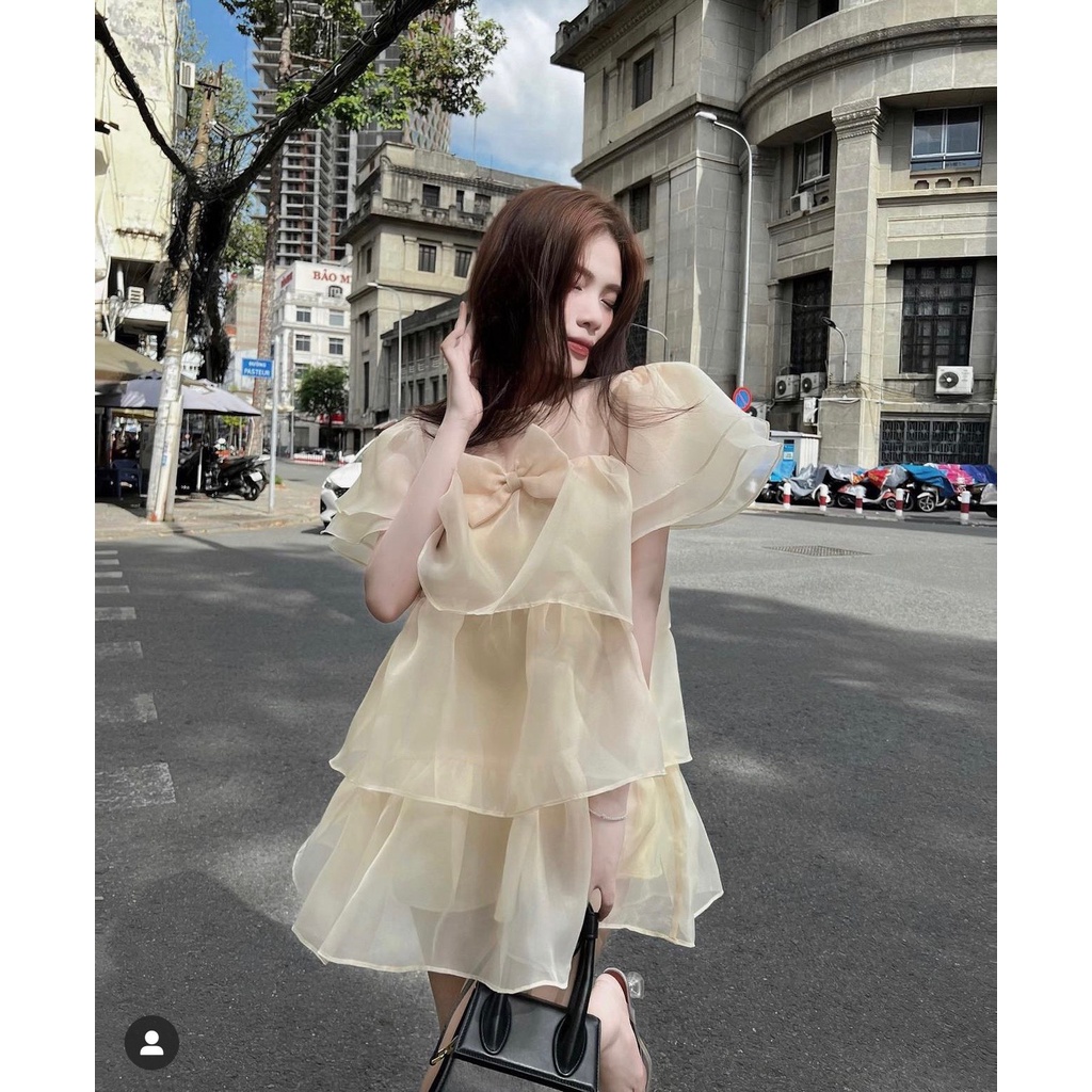 Váy baby doll tầng chất tơ 1 lớp hàng siêu xinh.