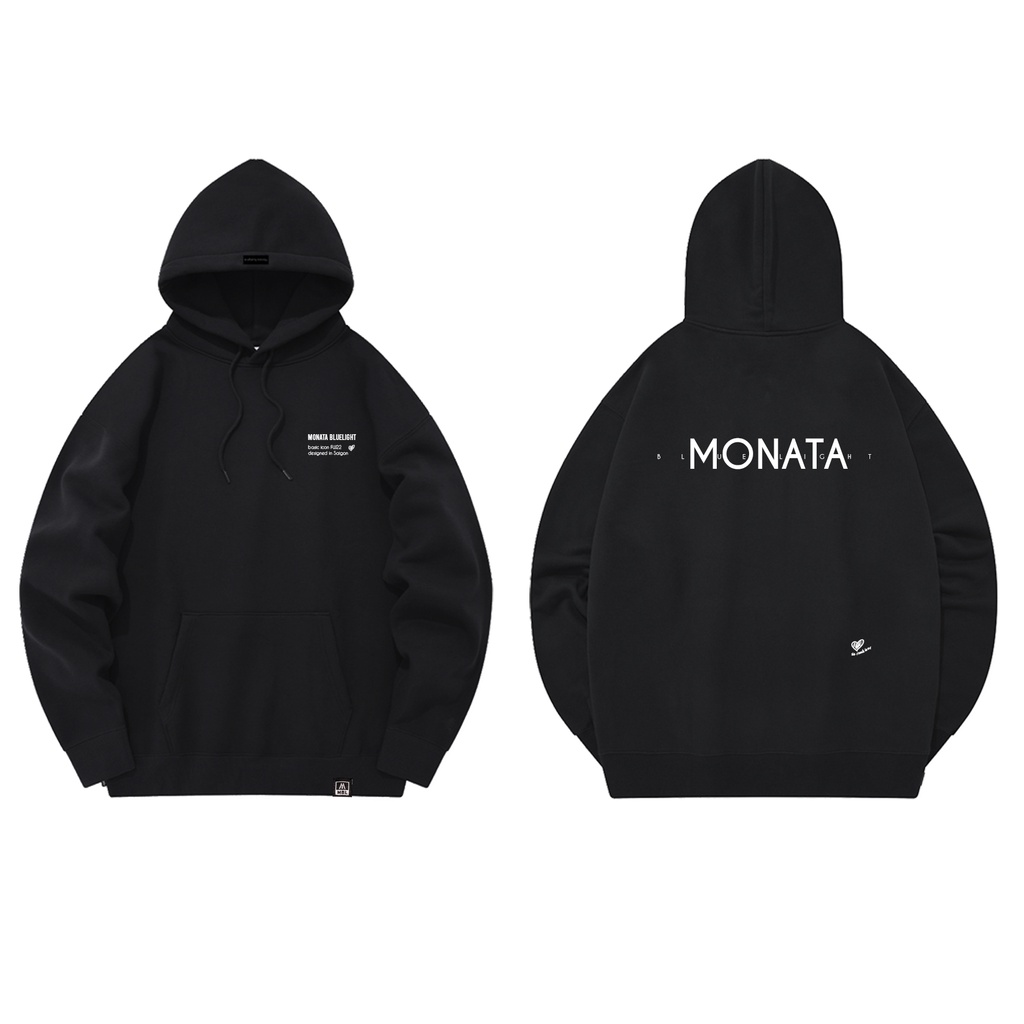 MONATA BLUELIGHT Basic Heart - Áo Hoodie 100% cotton