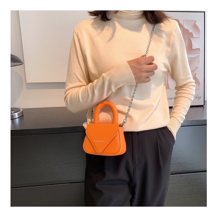 Túi đeo chéo nữ mini  fashion & bags dây xích size 14 nhỏ xinh