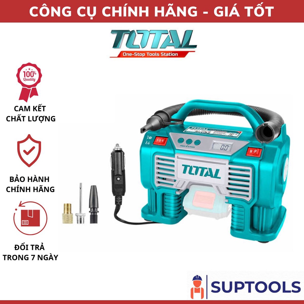 TOTAL Máy nén khí tự động dùng pin Lithium 20V TACLI2002 [Chính Hãng 100%]