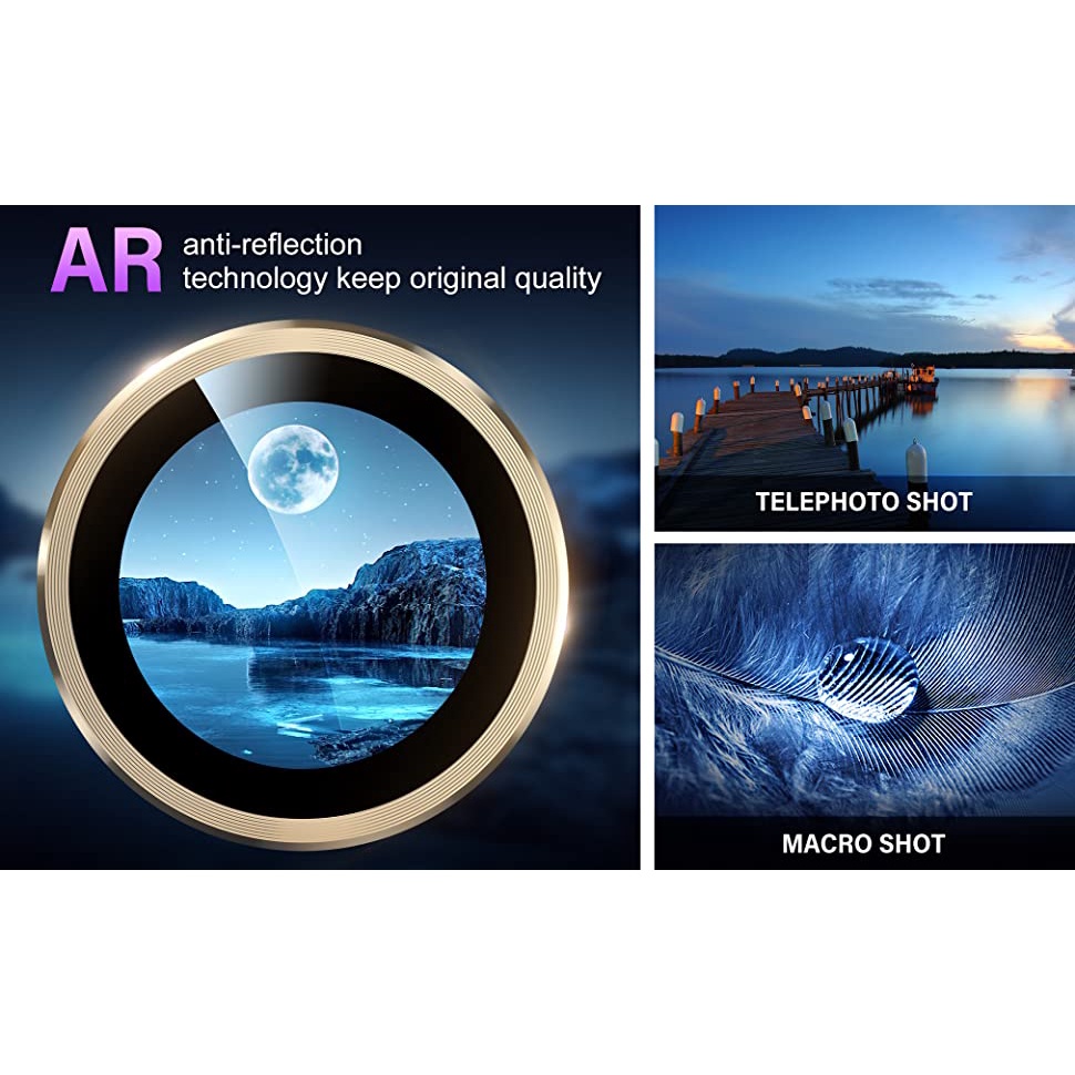 LENS BẢO VỆ CAMERA KHÔNG VIỀN GOLD MIPOW DIAMONDSHIELD I.PHONE 14 PRO / 14 PROMAX krea shop