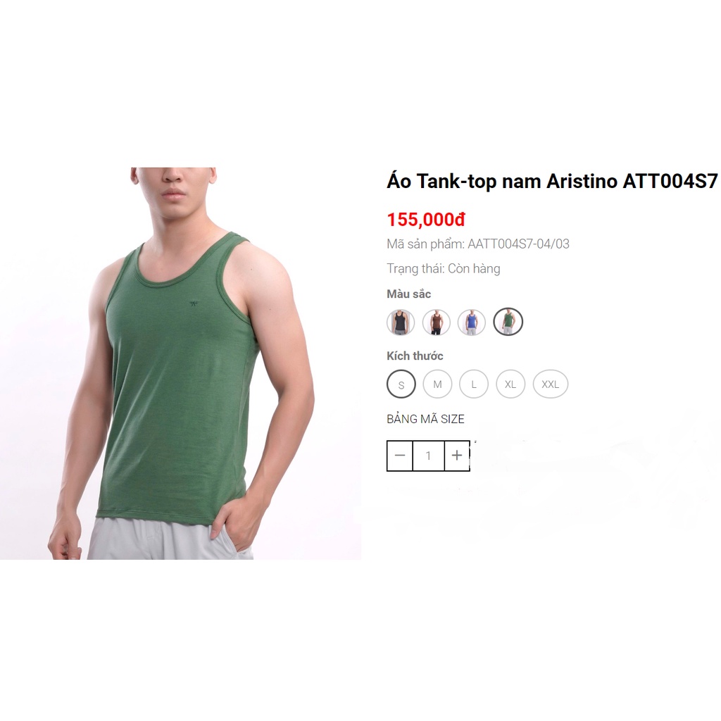 Áo Tank-top nam Aristino ATT004S7