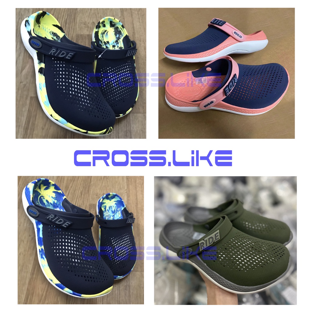 Dép sục nam nữ CROSS LITERIDE 360, sục nhựa siêu bền, đi mưa, mẫu mới phong cách hàng chuẩn xịn, cực thời trang.