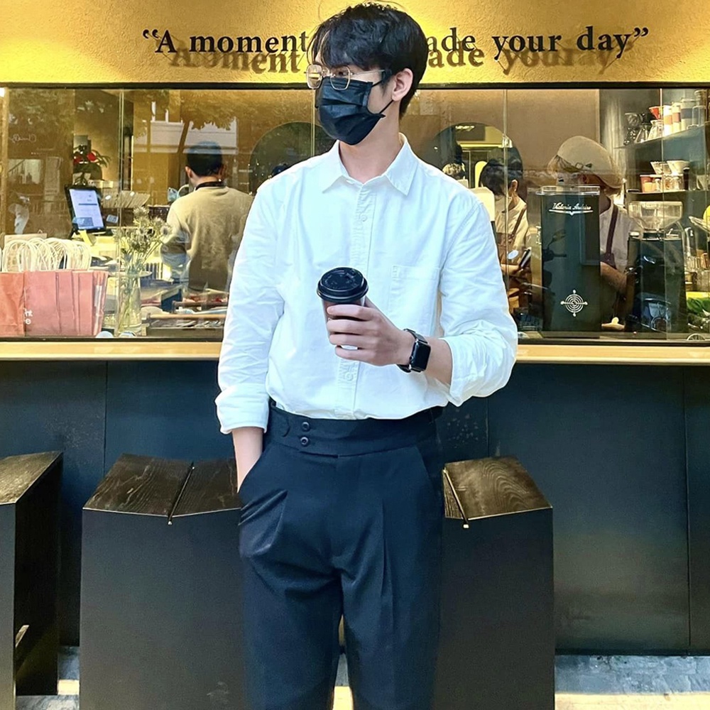 Áo Sơ Mi Đũi Dài Tay Nam Phom Rộng Chất Thấm Hút Mồ Hôi Thoáng Mát Co Giãn Nhẹ Không Xù Lông